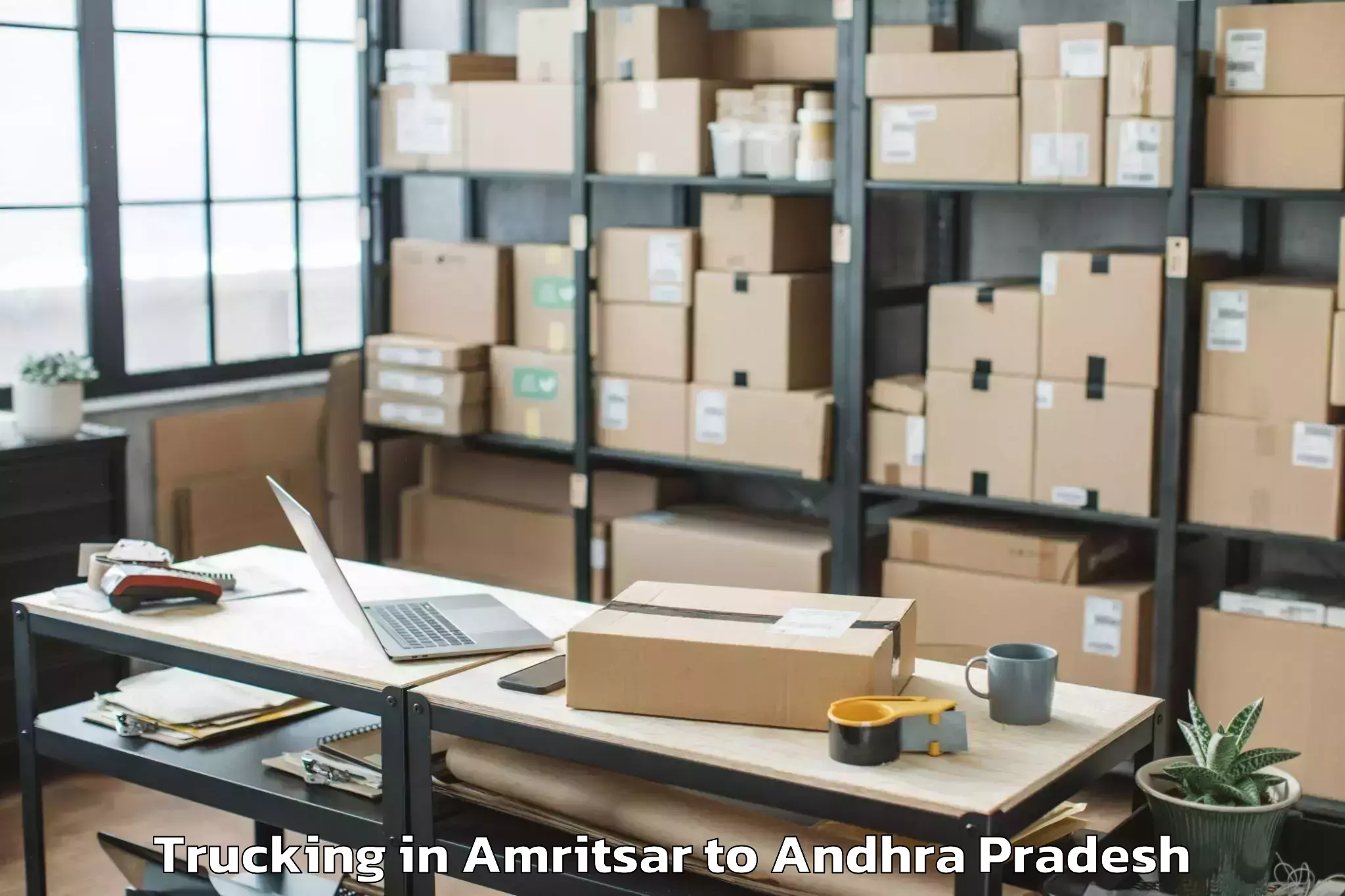 Book Amritsar to Vadamalapeta Trucking Online